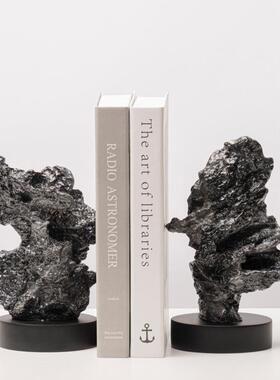 新中式创石意树脂假山雕塑摆件样板Z0577房售楼饰部桌面档太湖书