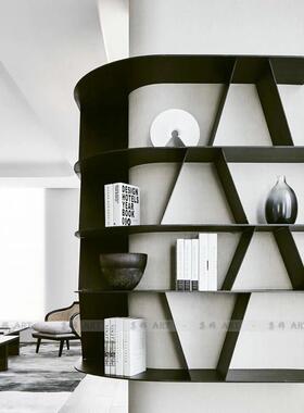 新中式现代简约白色扇形摆件样板房售楼处软装饰品创意工艺品摆设