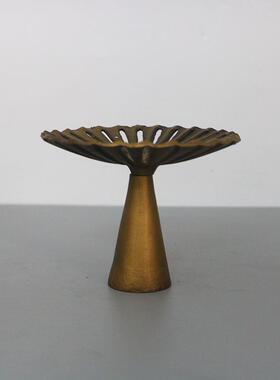 简约现代极简创意金属烛台摆件几何线条样板房售楼处桌面家居软装