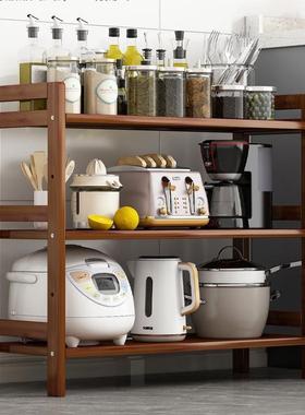 厨房置物架落地式多层收纳架大全家用锅调料用品置物架子果蔬碗碟