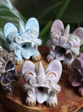 瓦猫云南大理丽江手工陶瓷创意开业招财猫文创礼品小摆件生日礼物