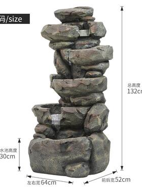 高档石假山流车水生财喷泉摆件户外阳台彷花园落庭院循环水地景观
