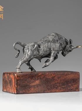 铜金岁月孺子牛黄铜摆件俯首孺子牛彩铜器公司开业乔迁礼品铜装饰