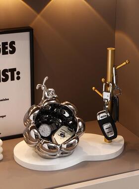 入户玄关摆件进门钥匙收纳客厅鞋柜装饰品门口置物架乔迁新居礼品