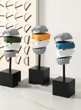 现代术简约形创意美风割人切雕塑办公FC-SZ240室展厅书柜新奇特软