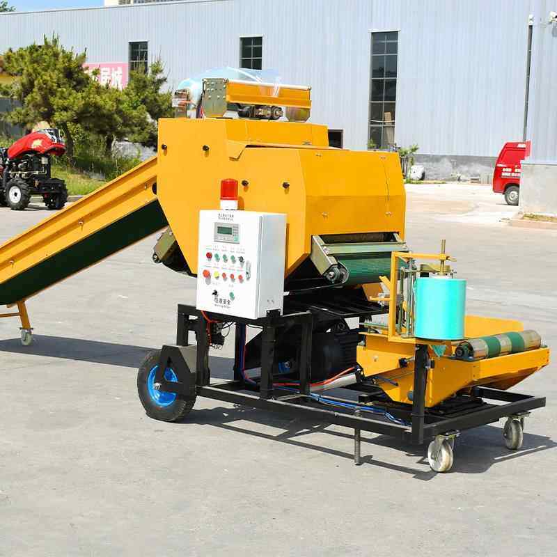 打捆包膜机秸秆粉碎打包机养殖场用牧草饲料全自动青储包膜一体机,淘宝优惠券,粉丝福利购,淘宝优惠卷