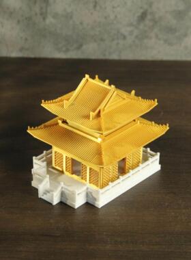 观澜古建模型老君山金殿模型3D打印鱼缸假山水陆缸造景装饰摆饰