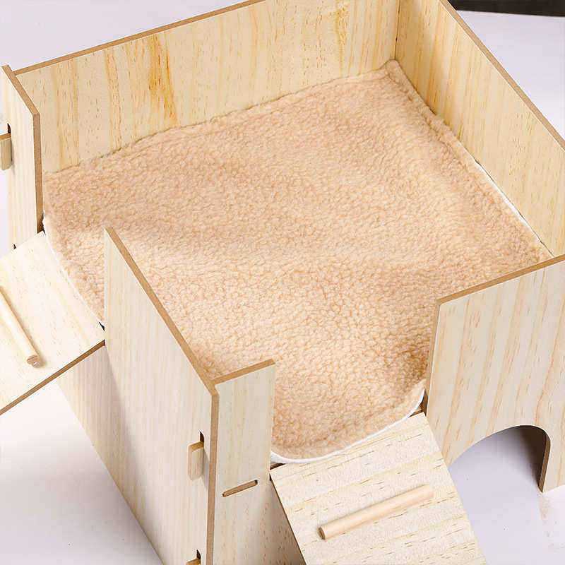 实木仓鼠天竺鼠上下双层木房子松鼠荷兰猪窝宠物造景平台躲避屋,淘宝优惠券,粉丝福利购,淘宝优惠卷