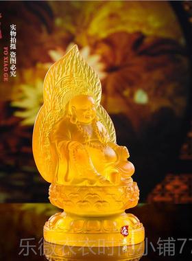 新款新款树脂仿件琉璃大弥勒居佛客厅家供奉笑佛像招财肚摆厂家结