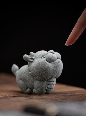 国CSZW-BJA潮风桌面龙摆可家爱吉祥件物创意居缸招财鱼造景装饰青