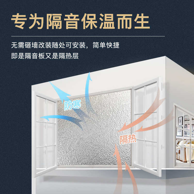 隔音窗户贴门窗隔音棉隔音神器临街可拆卸墙贴消音棉1.5cm2cm厚度,淘宝优惠券,粉丝福利购,淘宝优惠卷