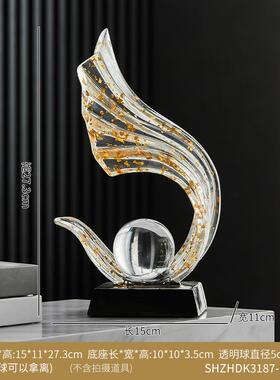 新款新式中风生水起酒级柜装饰品摆轻奢高档客厅办公室高端大气件