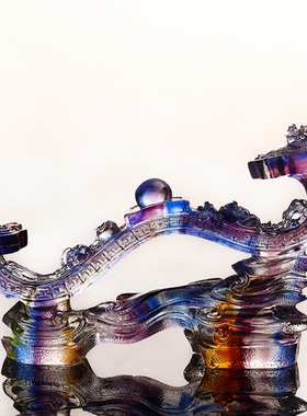 真琉璃如意摆件家居饰品玄关客厅酒柜装饰品开业礼物乔迁新居礼品