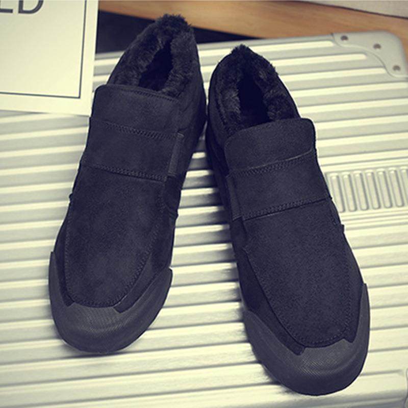 飞耀新品加绒冬季保暖棉鞋全黑色男鞋一脚蹬加厚加绒冬季韩懒人鞋,淘宝优惠券,粉丝福利购,淘宝优惠卷