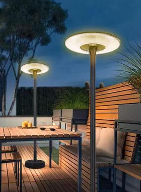 新款LED太阳能一体化UFO飞碟庭院灯人体感应户外防水可移动