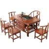 Solid wood tea table and chair combination small office tea table home balcony coffee table tea set set integrated tea table