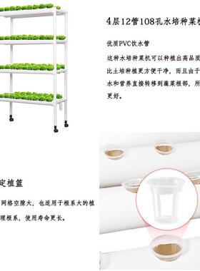 厂家阳台无土栽培设备水培蔬菜管道式种植架家庭式水耕多层种菜机