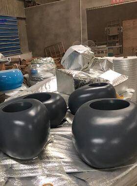 玻盆璃钢休闲椅创意水造滴型花座椅椭圆形鹅卵石064花息池公共区