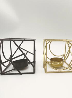 产家直销带月亮铁艺烛台金属摆件餐厅卧室浪漫烛光摆设影视婚庆定