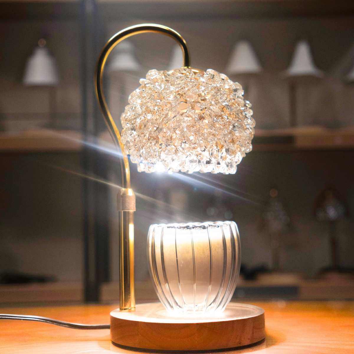 香薰融蜡灯浪漫氛围水晶香薰灯客厅卧室床头无火扩香融蜡灯,淘宝优惠券,粉丝福利购,淘宝优惠卷