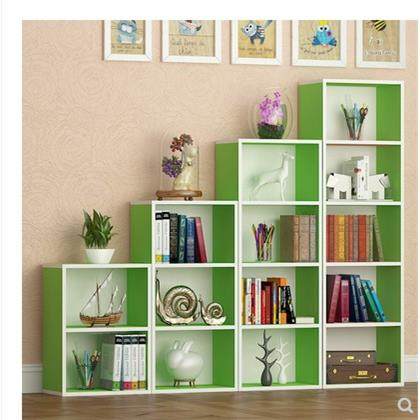 8V简约现代家用格子柜简易收纳学生书柜书架书橱彩色柜子落地儿童,淘宝优惠券,粉丝福利购,淘宝优惠卷