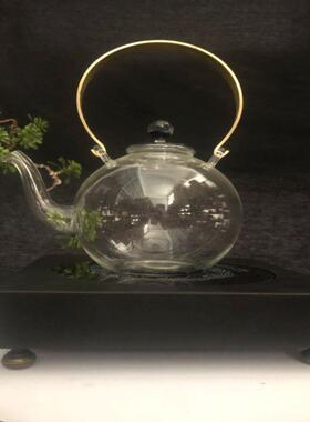 石头电陶炉茶炉煮茶器耐热高温玻璃壶茶具蒸煮茶壶电热陶厂家