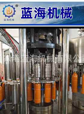 果汁茶饮料灌装机三合一灌装机PET小型瓶装液体灌装拧盖机设备
