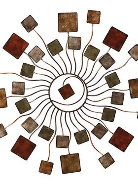 新式铁艺挂件ZVS壁饰墙饰挂壁欧上式现代客厅中创意墙面墙装饰