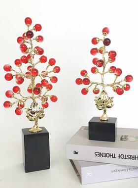 轻奢高档葡萄发财树创意摆件家居装饰品客厅样板房办公室乔迁礼品