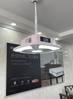 棋牌室麻将机馆房内吸抽排风烟机照明灯机家用空气净化器升降吊灯