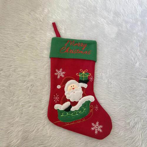 Santa stocking presents Goodie bags Christmas decorations - 图2
