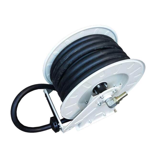 Car-mounted gas reel automatic telescopic pipe reel 6 minutes 1 inch 10 meters 15 meters 20 meters gas reel pipe storage winch