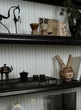 新中式摆件书房书柜茶室装饰品高级感样板间软装搭配组合茶具套组