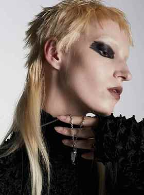 黑头情侣项链2022组合新款磁吸糖果吊坠金银拼色男女情人礼物