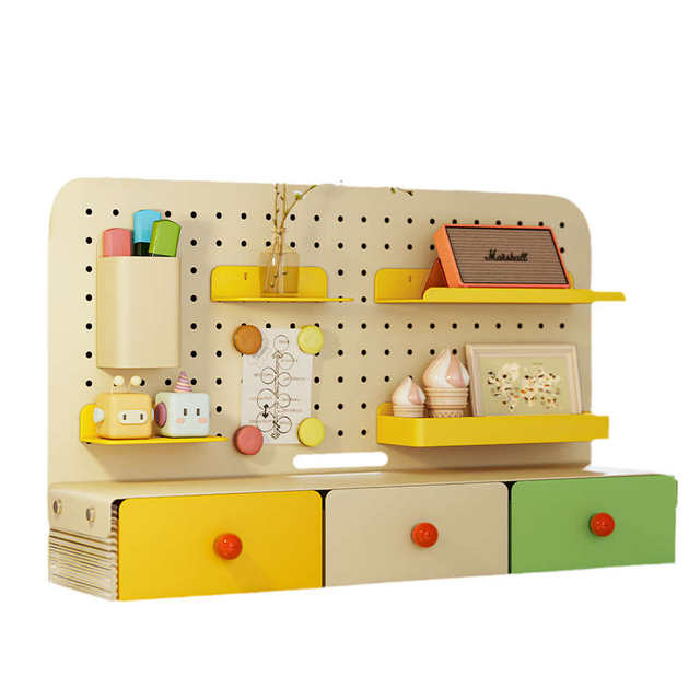 Office desktop storage creative hole board desk storage rack dormitory storage box station renovation and sorting tool