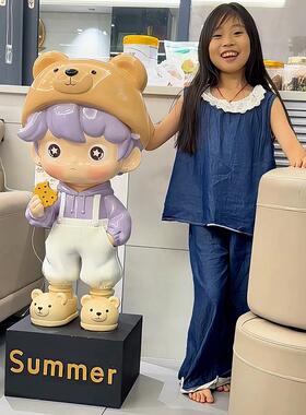 新款网红熊存钱罐客厅家居轻奢简约电视柜大号落地创意装饰品摆件