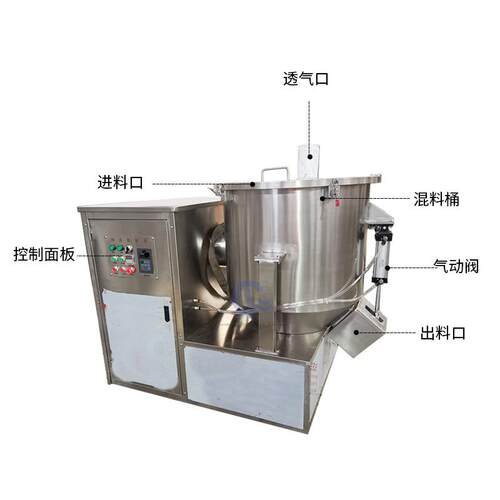 不锈钢高速混合机钙粉立式高速混料设备粉体液体化工洗涤搅拌机 - 图2
