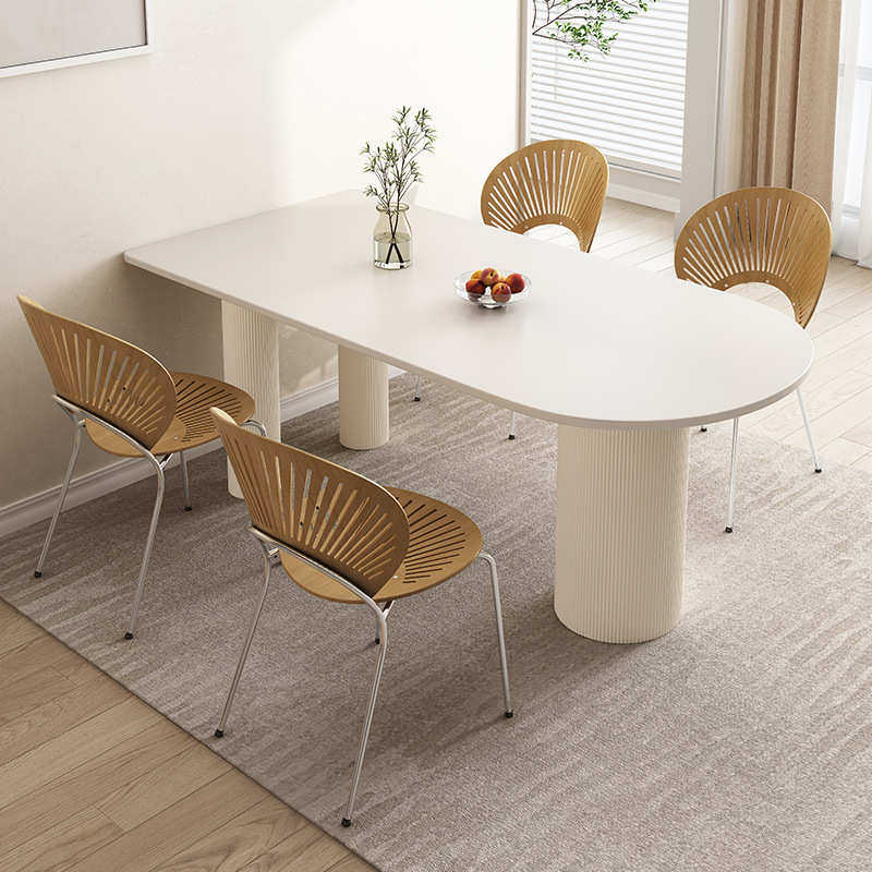 奶油风岛台餐桌一体异形岩板餐桌椅组合现代简约家用小户型轻奢,淘宝优惠券,粉丝福利购,淘宝优惠卷