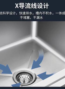 不锈钢水池柜商用操作台双池水槽式洗菜盆家用洗碗池厨房橱柜