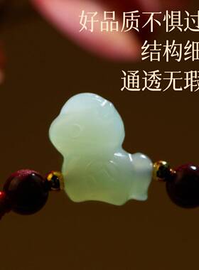 2026马年本命年和田玉小马红绳手链女款生肖马红色手绳新年女礼物