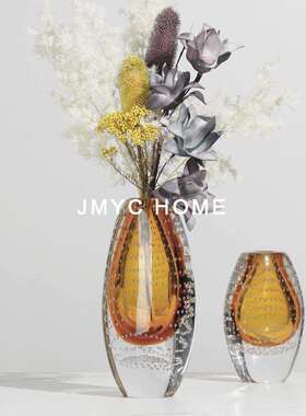 现代居软TB641167装玻璃花器品软装饰样板间客厅电轻视柜餐家桌花