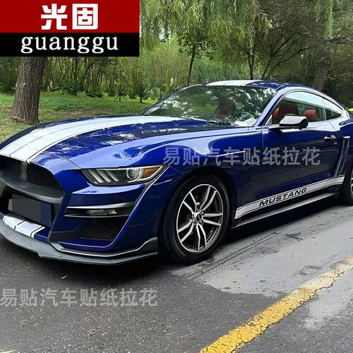 适用于 于Ford车贴拉花MUSTANG改装贴纸侧裙平行线 线GT500车身贴 - 图2