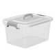 Thickened transparent storage box Home car clothes storage box Toys and snacks sorting box Handheld storage box with lid