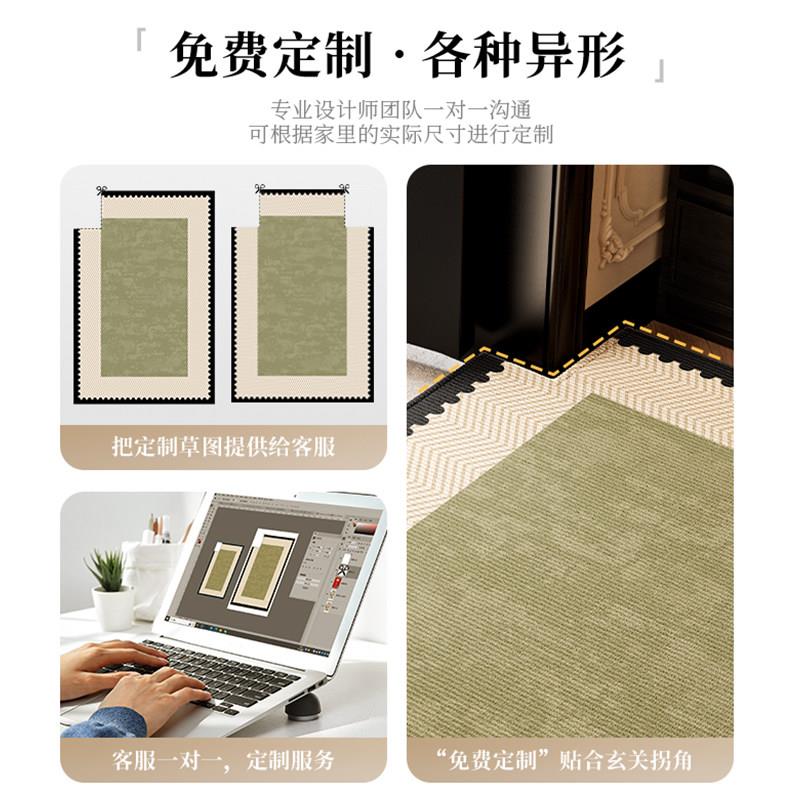 Entrance door floor mat, entrance door and exterior household carpet 2025 new high-end sense, stain-resistant, anti-slip, entrance floor mat