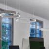 Nordic simple living room chandelier Italian creative light luxury hotel exhibition hall ring ring C-shaped restaurant bar chandelier