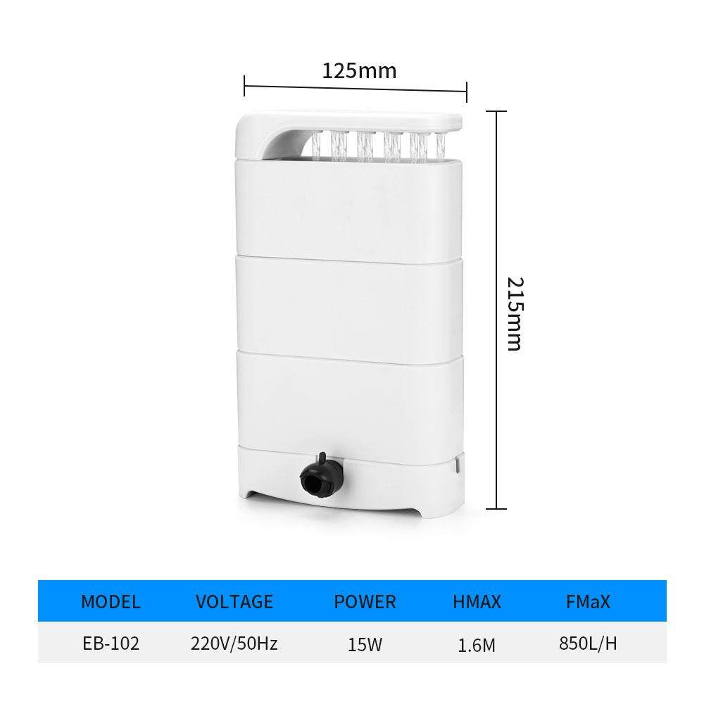 低水位乌龟过滤器浅水小鱼缸瀑布式鱼缸过滤器小型静音净水过滤泵,淘宝优惠券,粉丝福利购,淘宝优惠卷