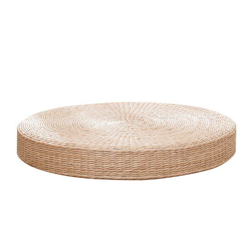 Straw bay window rattan chair mat straw seat cushion corn leaf futon corn husk balcony thin round cushion woven seat