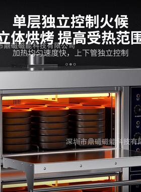 米村石锅商用烤箱大容量两层三层烤箱商业用电热石锅拌饭烤鸡平炉