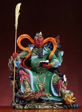 关公神像摆件招财公司商铺供奉镇宅关圣帝君武财神关二爷树脂佛像