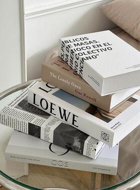 复古简约ins假书仿真书书架装饰品摆件书房书本桌面装饰书置物架